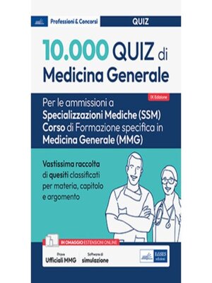 cover image of 10.000 quiz di Medicina Generale